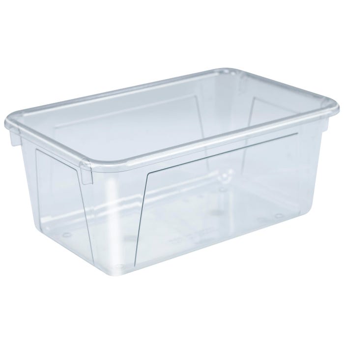 School Smart Storage Bin, 7-7/8 x 12-1/4 x 5-3/8 Inches, Clear