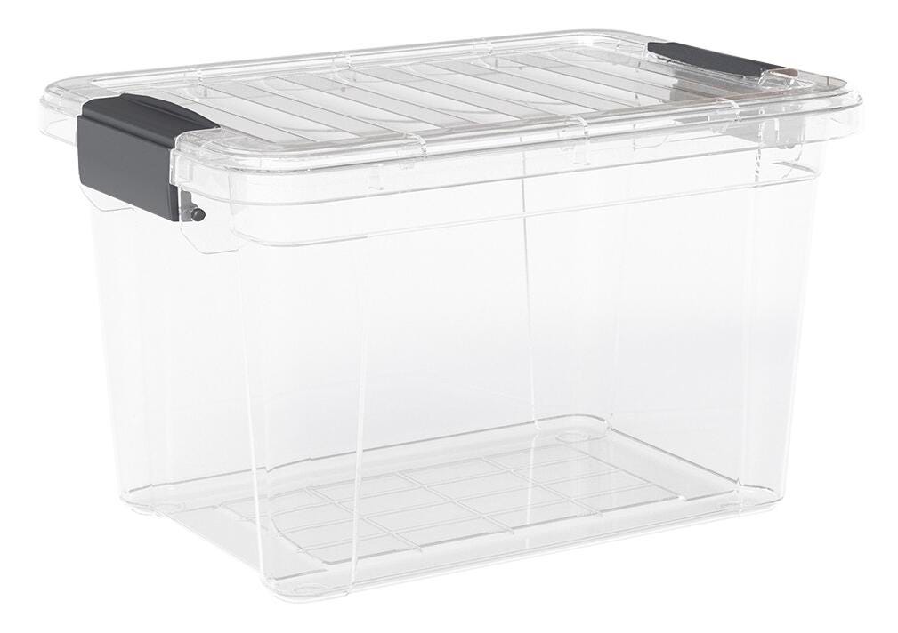 Superio Brand Plastic Storage Container, Extra Deep, 8.75 Quart, 12 L x 8-1/4 W x 7-1/2 H Inches, Clear 2150823