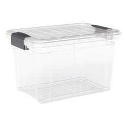 Superio Brand Plastic Storage Container, Extra Deep, 8.75 Quart, 12 L x 8-1/4 W x 7-1/2 H Inches, Clear 2150823