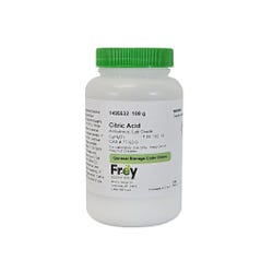Frey Scientific Citric Acid Anhydrous, White, C6H8O7, Crystalline Powder, Lab Grade 1495532