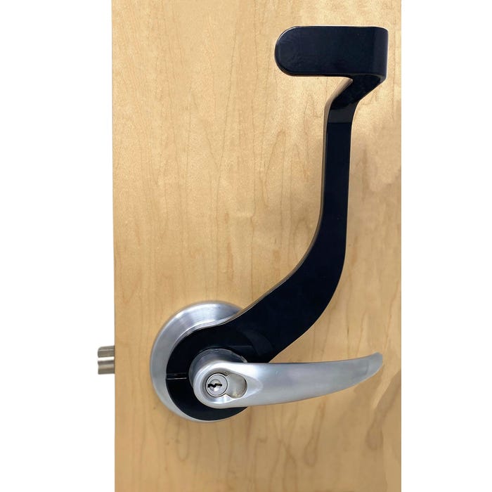 Securitech Hands Free Door Opener, Powder Coated Black, Right Hinge