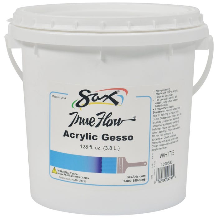 Sax Acrylic Gesso Primer Paint, 1 Gallon, White