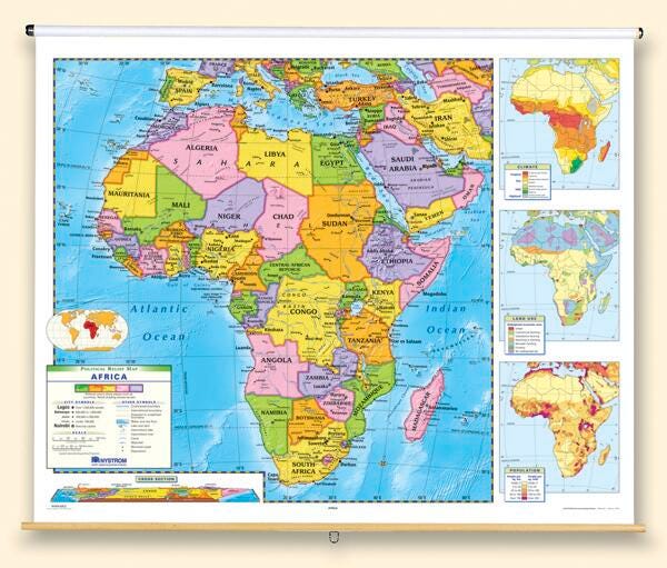 Nystrom Political Relief Map, Africa, Item Number 1398314