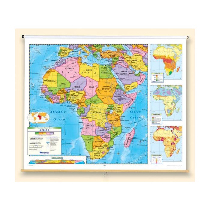 Nystrom Political Relief Map, Africa