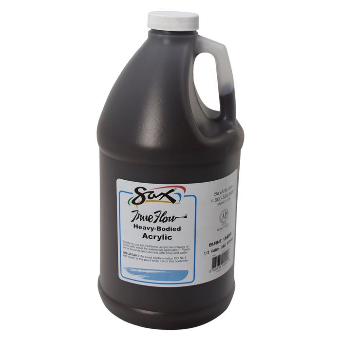 Sax Heavy Body Acrylic Paint, 1/2 Gallon, Burnt Umber