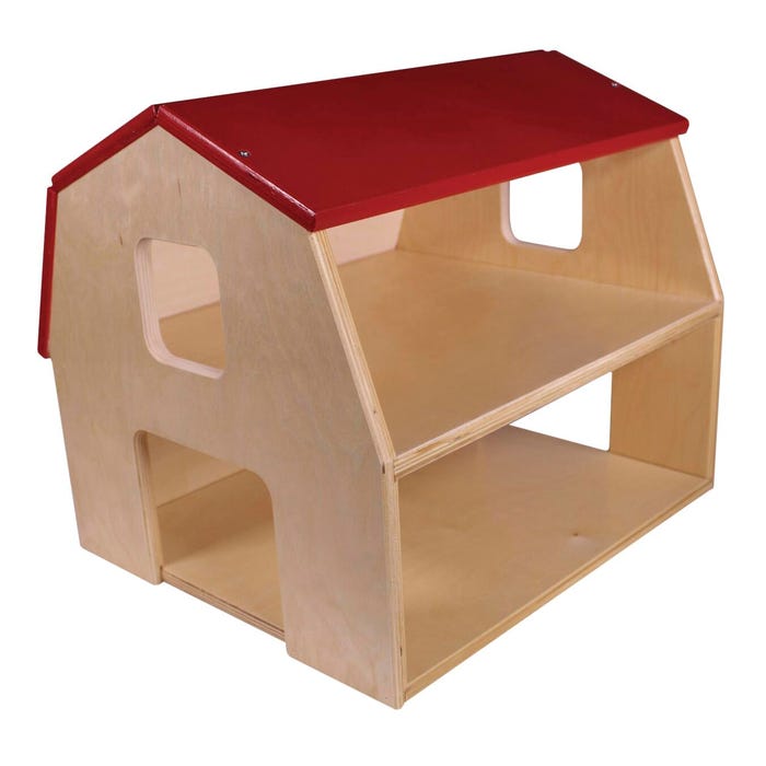 Childcraft Big Red Toy Barn, Wooden, 18-1/4 x 15-5/8 x 15-9/16 Inches