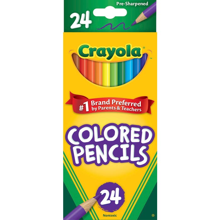 Crayola Colored Pencils, Assorted Colors, Pack of 24