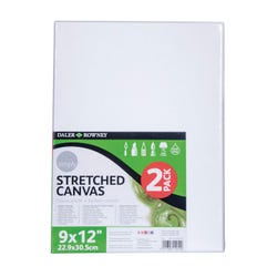Daler-Rowney Simply Stretched Canvas, 9 x 12 Inches, Pack of 2, Item Number 2103504