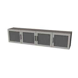 AIS Calibrate Series Overhead Wall Mount Cabinet with Framed Doors, 72 x 14 x 16 Inches 4000709