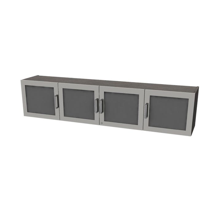 AIS Calibrate Series Overhead Wall Mount Cabinet with Framed Doors, 72 x 14 x 16 Inches
