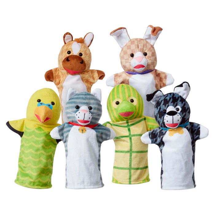 Melissa & Doug Pet Buddies Hand Puppets, Set of 6