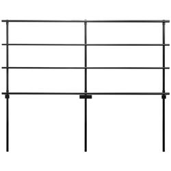 National Public Seating Back Guardrail for 18 x 32 Straight Riser, Black