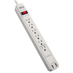 Tripp Lite 6-Outlet Surge Protector, 6 Foot Cord, 990 Joules, Light Gray 2136067