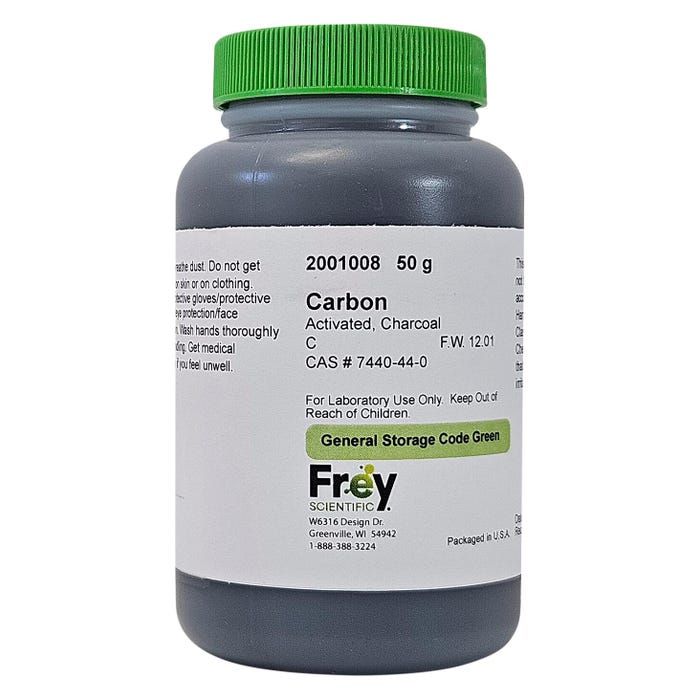 Frey Scientific Charcoal, Carbon Activated, 50g