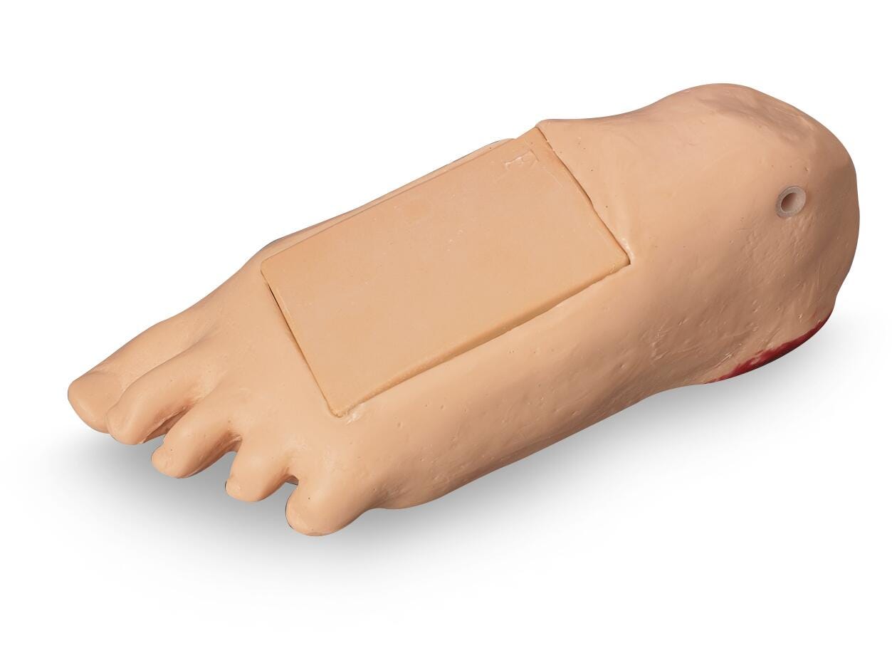 Life/form® GERi™ and KERi™ Optional Edema Foot with Deep Tissue Injury - Light