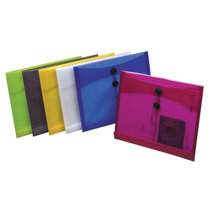 Pendaflex ViewFront Poly Envelopes, Letter Size, Side Load, Assorted Colors, Pack of 24