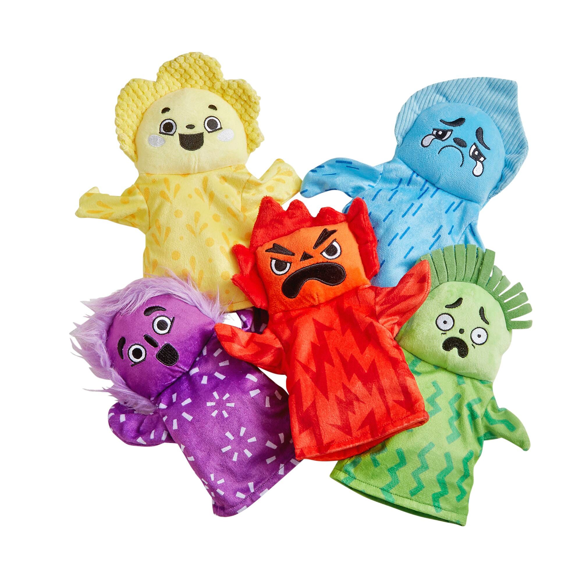 Hand2Mind Express My Feelings Puppets, Set of 5, Item Number 2104663