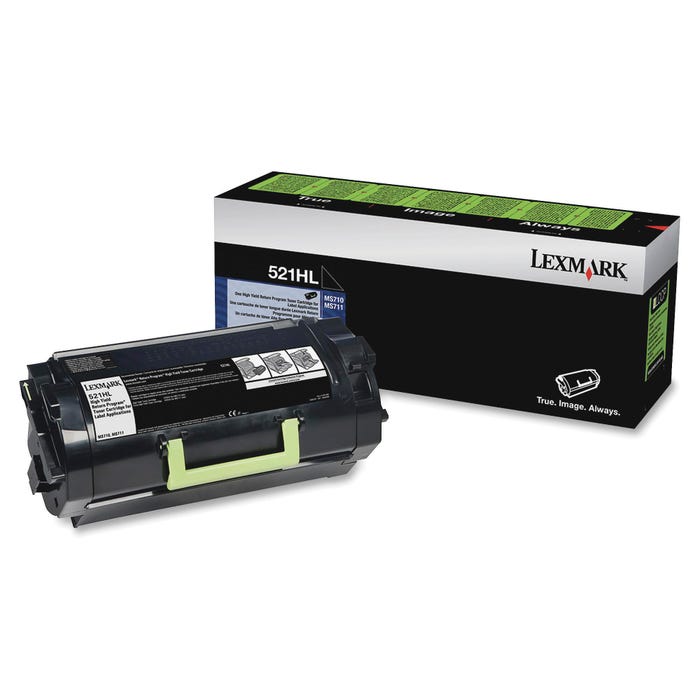 Lexmark Ink Toner Cartridge, 52D1H0L, Black