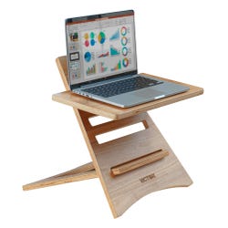 Victor High Rise Acacia Wood Laptop Riser, 17 x 12 x 16-1/2 Inches, Item Number 2103079
