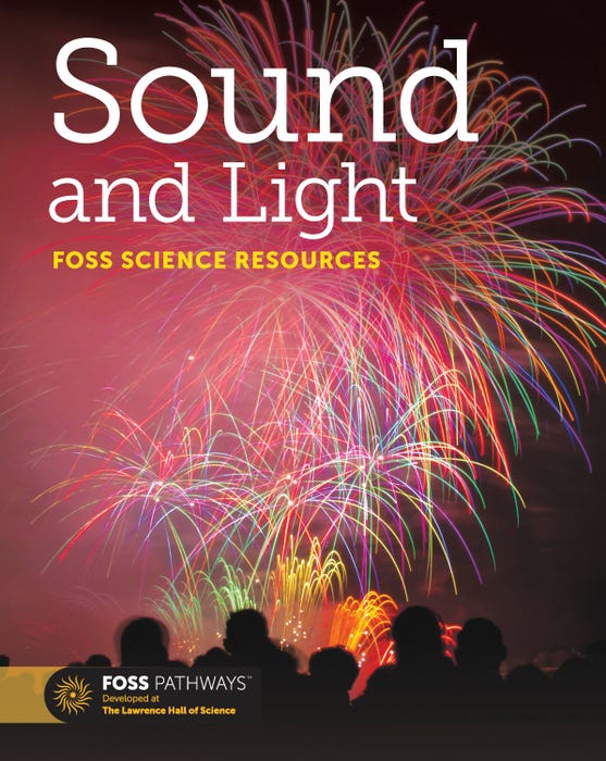 Cover depicting light rays or beams with colorful spectrum effects