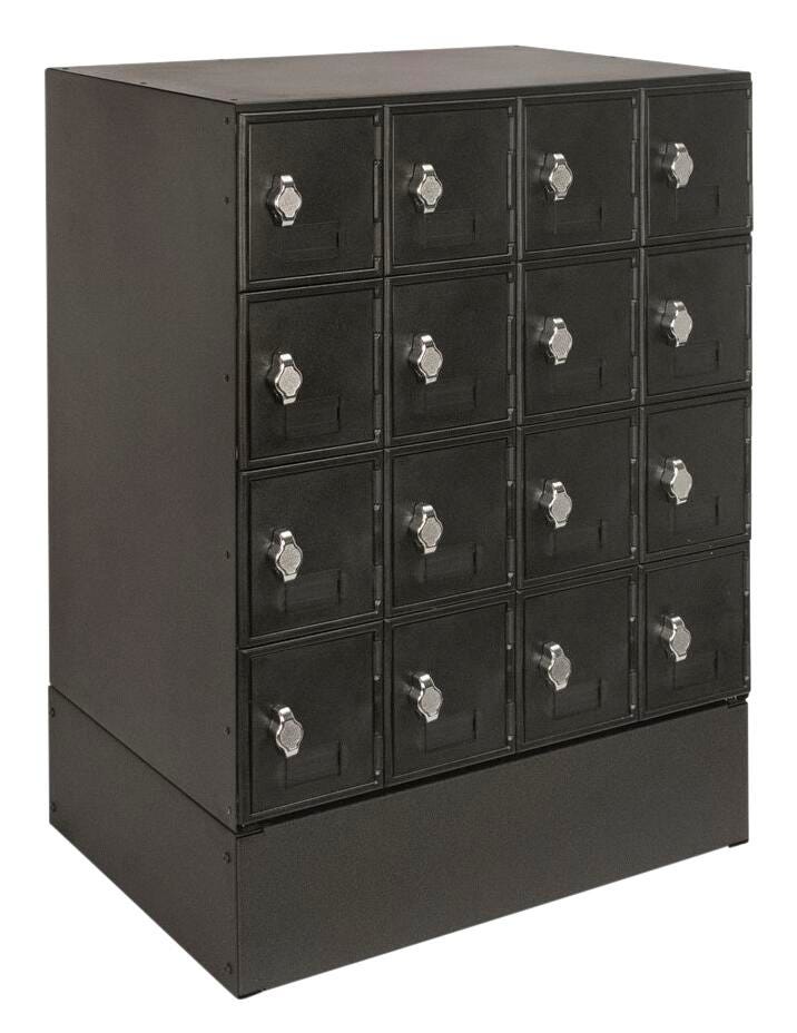 Image for United Visual Products 16 B Size Door Hasp Lock Cell Phone Locker With Base from School Specialty