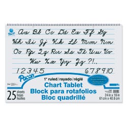 Pacon Easel Chart Tablet, 1 Inch Ruled, 25 Sheets, Item Number 1385383