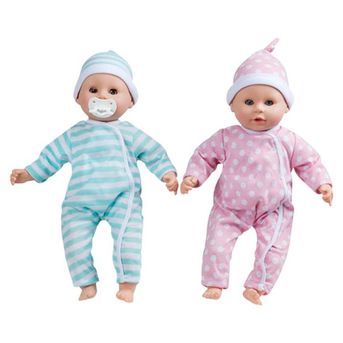 Melissa & Doug Mine to Love Luke & Lucy Twin Dolls, 15 Inches, Caucasian