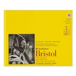Strathmore® 300 Bristol Board Vellum Pads, 20 Sheets, 100 lb, 14 x 17 Inch, White