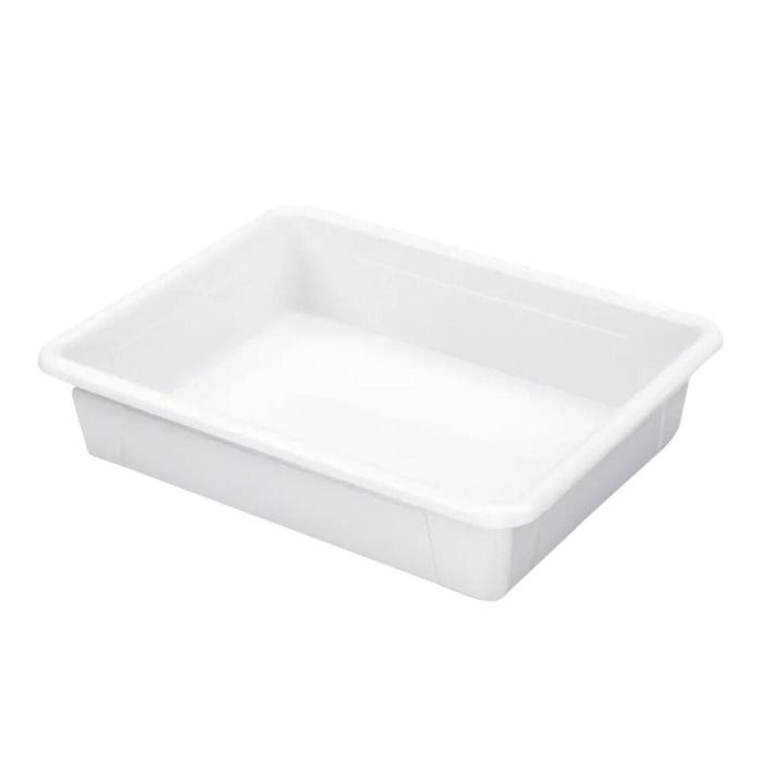 School Smart Storage Tray, Letter Size, 10-3/4 x 13-1/4 x 3 Inches, White