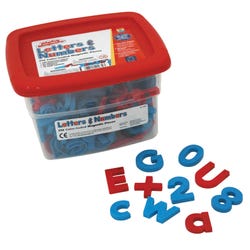 Educational Insights Alphamagnets & Mathmagnets, Red and Blue, 214 Pieces, Item Number 070621