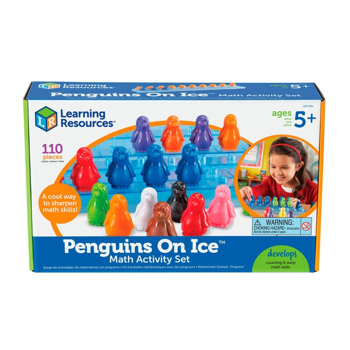 Learning Resources Penguins On Ice Math Activity Set, 110 Pieces