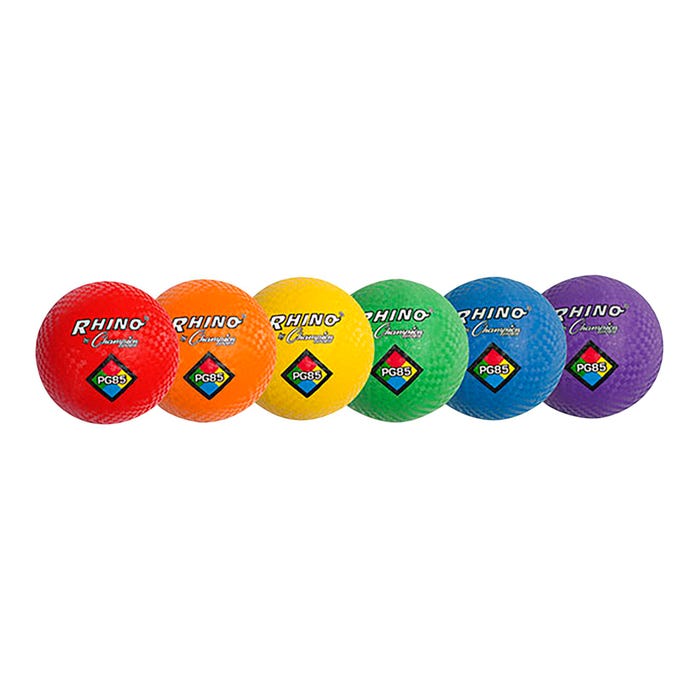 Champion Sports Rhino Skin Playground Balls, 8-1/2 Inch, Set of 6, Multiple Colors