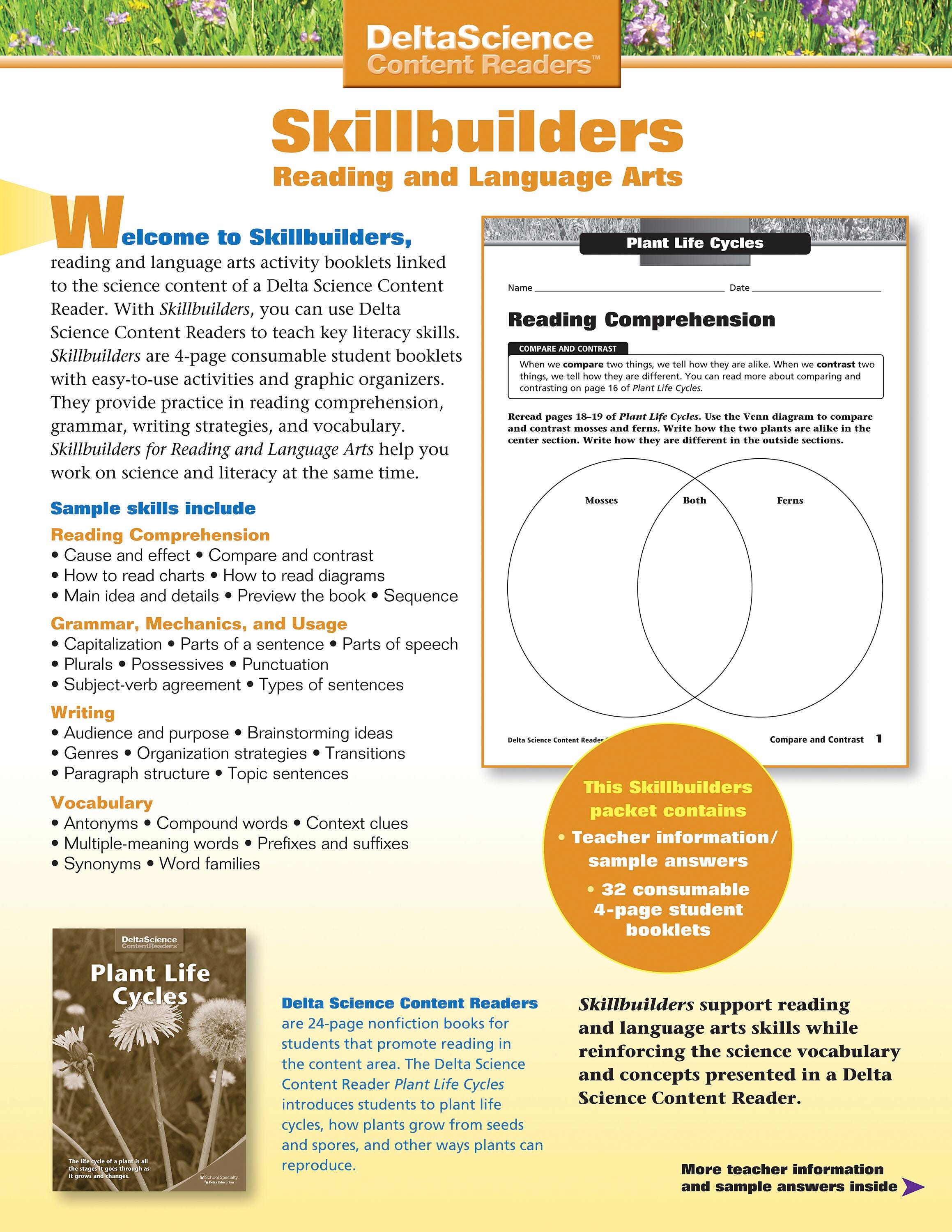 Delta Science Content Readers Plant Life Cycles Red and Purple Skillbuilders, Pack of 32, Item Number 1278176