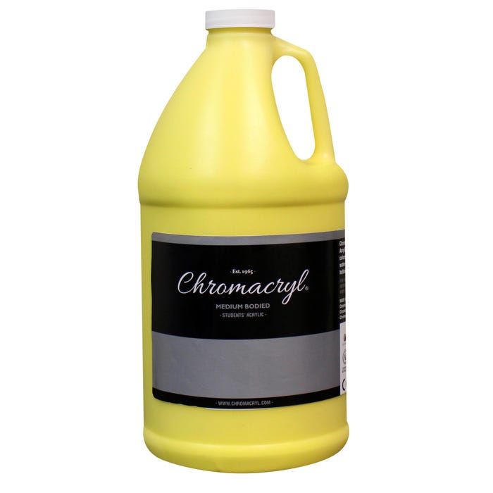 Chromacryl Students' Acrylics, Cool Yellow, Half Gallon