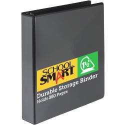 Image for School Smart Durable Polypropylene D-Ring Binder, 1-1/2 Inches, Black from School Specialty