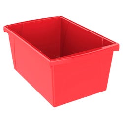 Storex Classroom Storage Bin, 5-1/2 Gallon, Red