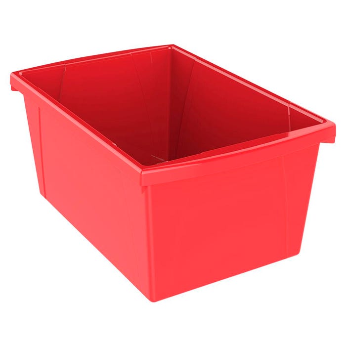 Storex Classroom Storage Bin, 5-1/2 Gallon, Red