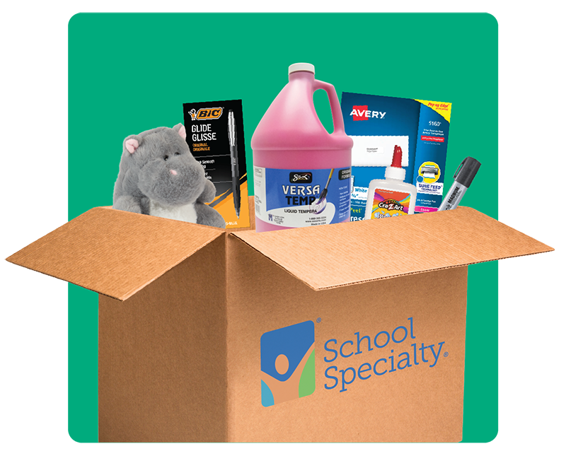 box full of supplies for restocking