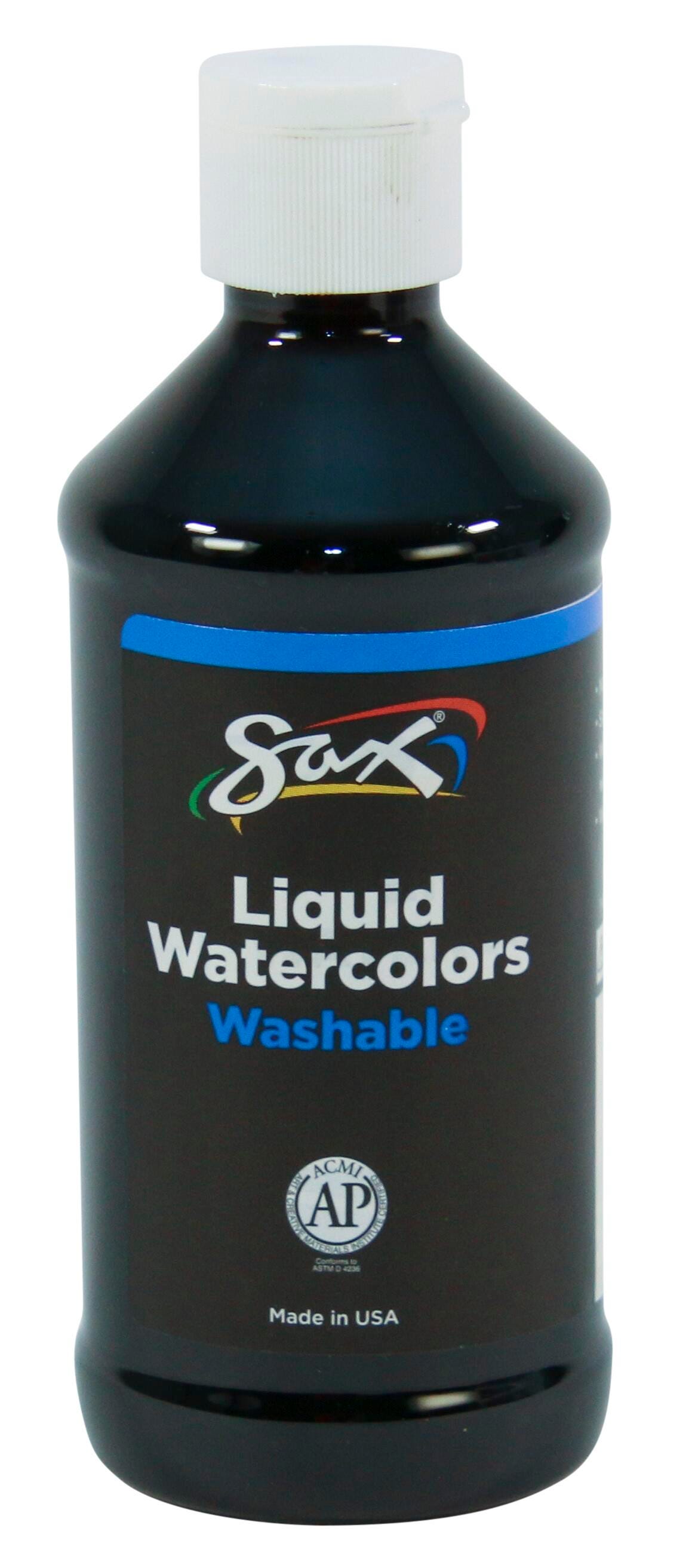 Sax Liquid Washable Watercolor Paint, 8 Ounces, Black, Item Number 1567848