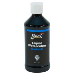 Sax Liquid Washable Watercolor Paint, 8 Ounces, Black, Item Number 1567848