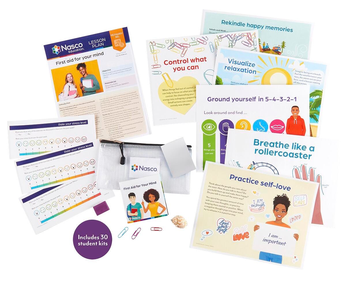 Image for Nasco First Aid Classroom Kit: Student Mental Health for Grades 6–12 from School Specialty