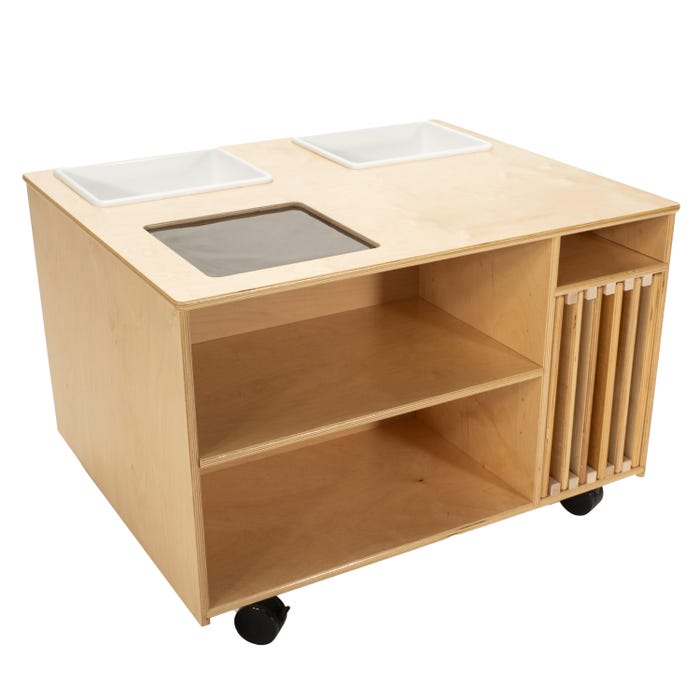Childcraft Mobile Sensory Science Center with 6 Tactile Frames, 35-3/4 x 29-3/4 x 24 Inches