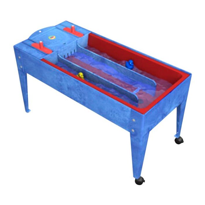 ChildBrite Indoor/Outdoor 2-Caster Sand and Water Table with Wave Rave Activity Center, 46 x 21 x 24 Inches, Blue