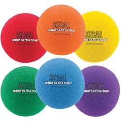 Champion Sports Rhino Foam No-Bounce Balls, Set of 6 1506838