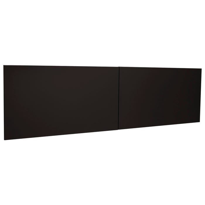 Lorell Comm. Steel Desk Srs Black Stack-on Hutch Door Kit, f/ 60 Inch Hutch, Black