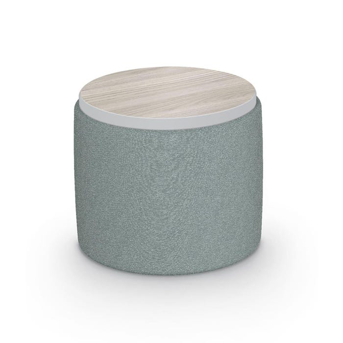 MooreCo Soft Seating Large Laminate Top Pouf Stool and Ottoman