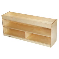 Childcraft Narrow Storage Unit with Well Top, 3 Compartments, 47-3/4 x 12 x 20 Inches 1557231