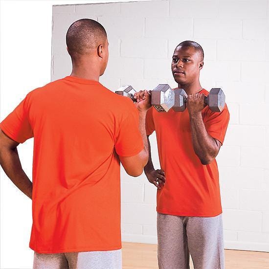 Glassless Wall Mounted Mirror, 48 x 72 Inches 2124532