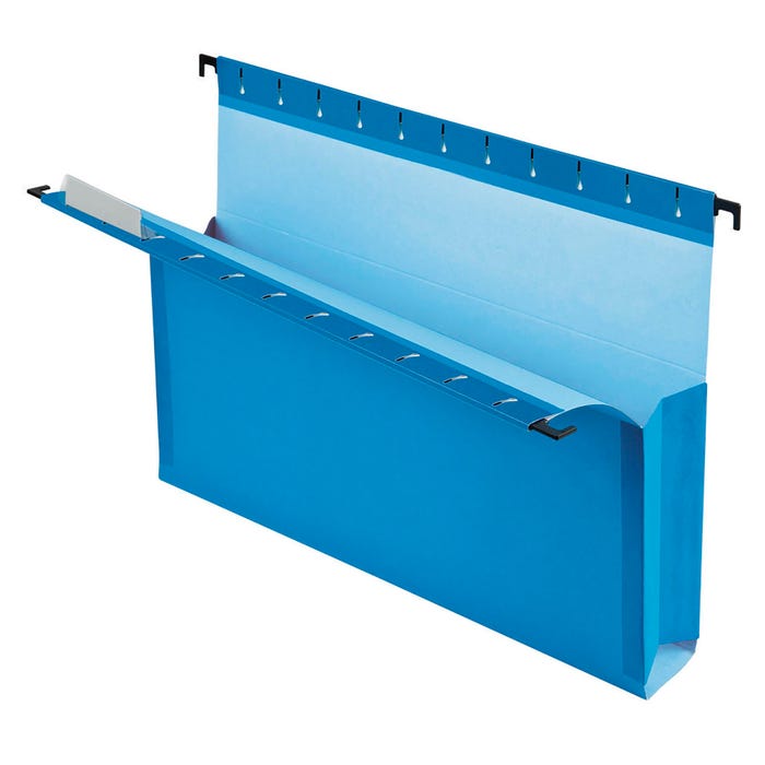 Pendaflex SureHook Hanging File Folders, Letter Size, 3 Inch Expansion, Blue, Pack of 25