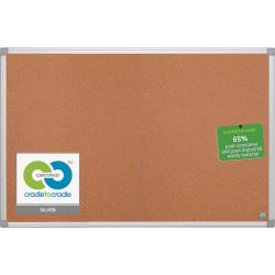 Bi-silque Earth it Bulletin Board with Mounting Hardware, 72 x 48 Inches, Aluminum Frame, Cork